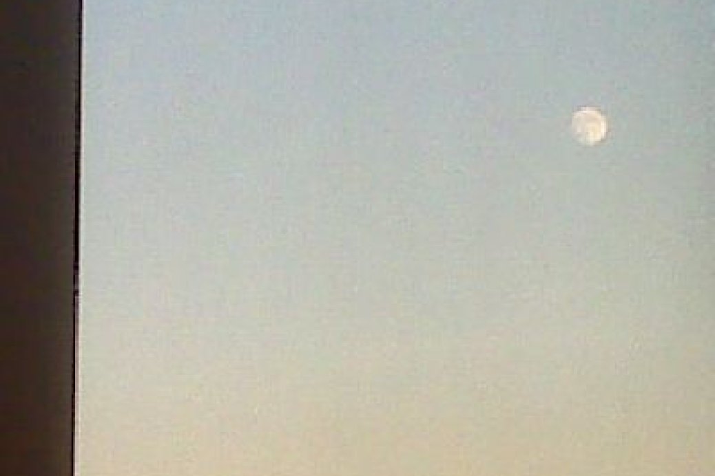 The moon from my office window